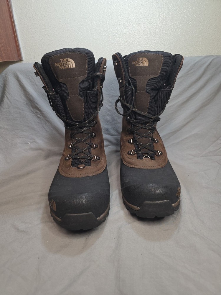 The North Face TC3W Leather Boots for Men Size 14 Brown Waterproof Insulated Hiking