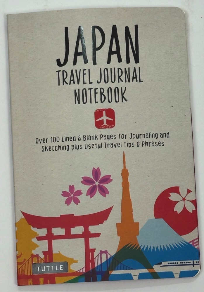 Japan Travel Journal Notebook Travel Tips Phrases Lined Pages Blank Sketch Paper
