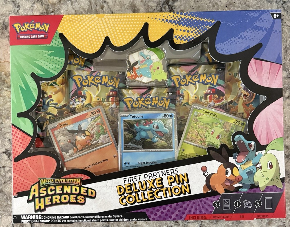Pokemon TCG First Partners Deluxe Pin Collection Ascended Heroes Box Sealed