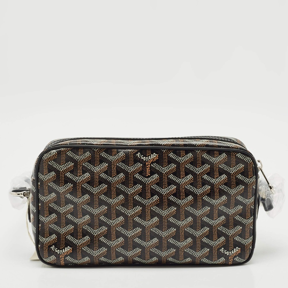 Goyard Black Goyardine Coated Canvas and Leather Cap Vert PM Crossbody Bag