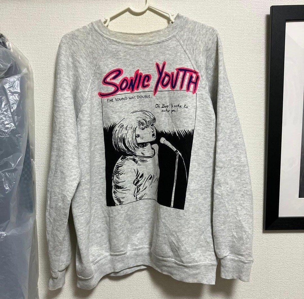 Sonic Youth Vintage 90s Sweatshirt Hanes Tag Unisex Size L Used