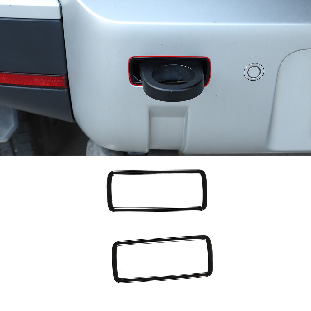 ABS Black Tow Hook Trim Cover for Land Rover Defender 2020-2022-image