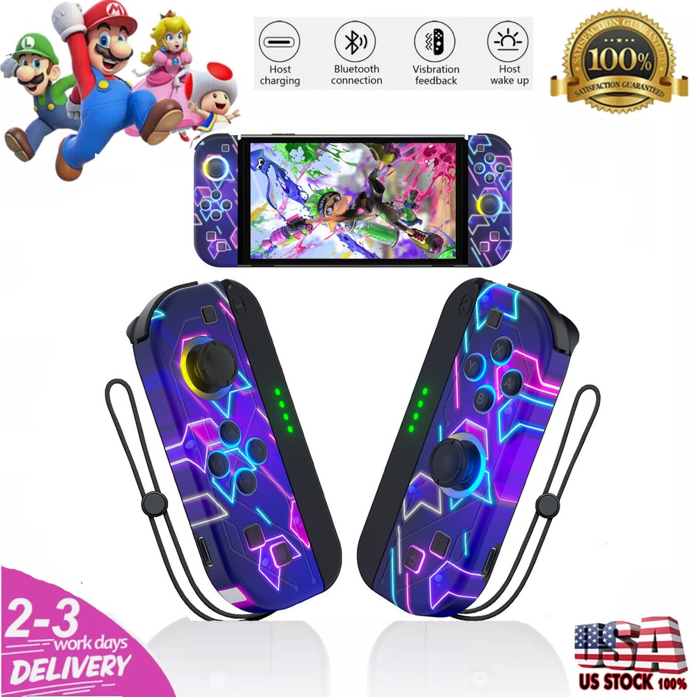 Wireless Controller For Nintendo Switch Joy Con Left & Right Gamepad RGB Buttons