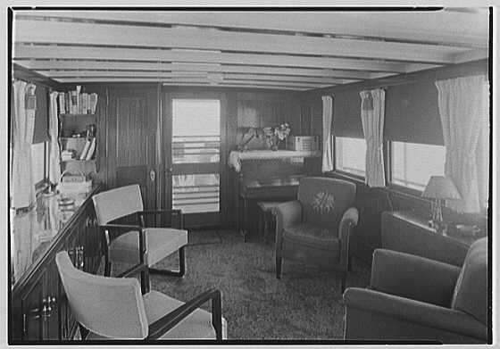 Photo:Miami Beach Florida J.J. Archbold Cabin II House Interior 1941