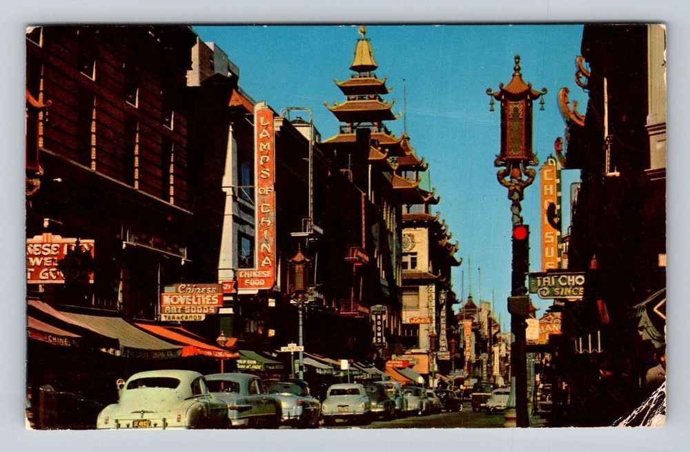 San Francisco CA-California, Chinatown, Antique, Vintage c1963 Souvenir Postcard