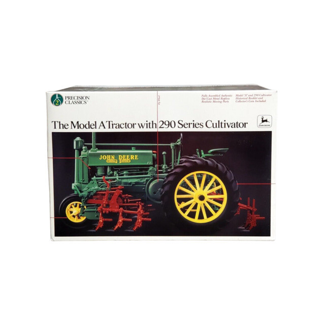 ERTL 5633 1/16th Precision John Deere A Tractor with 290 Series Cultivator - Green