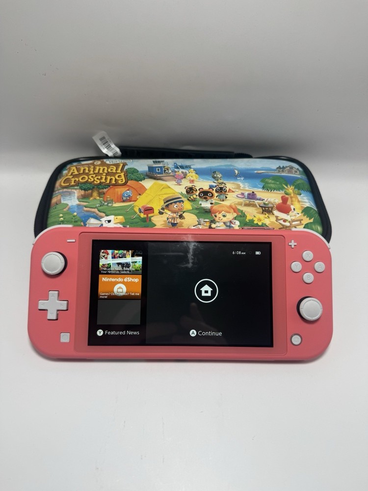 Nintendo Switch Lite Handheld Game Console HDH-001 Pink W Carry Case