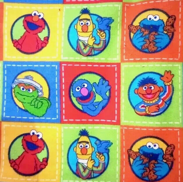 sesame street elmo fun fabric character flannel 10 x 8 inch 1pc new