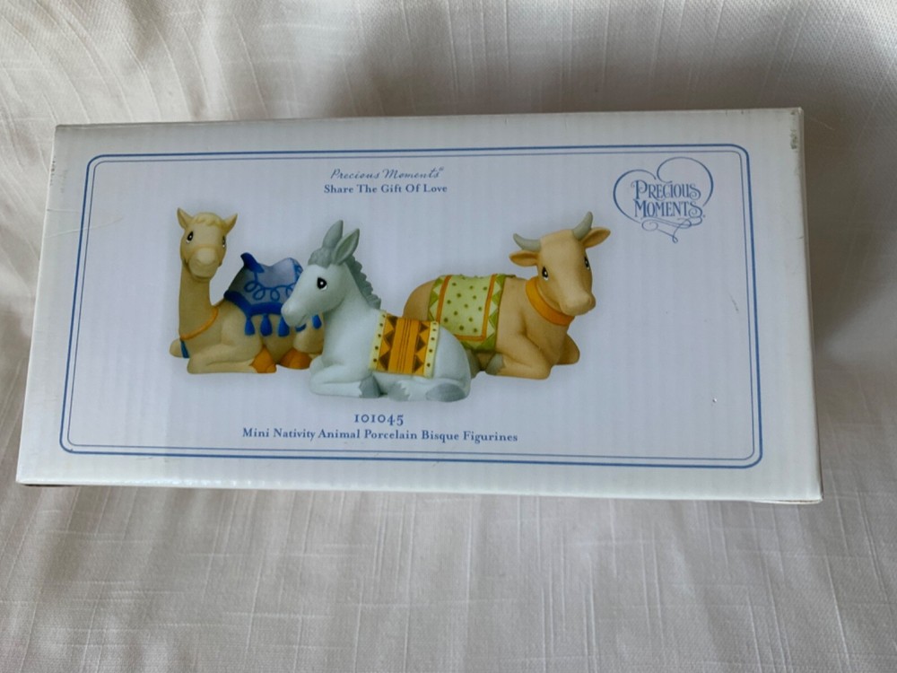 Precious Moments Share the GIFT OF LOVE MINI NATIVITY PORCELAIN ANIMALS #101045