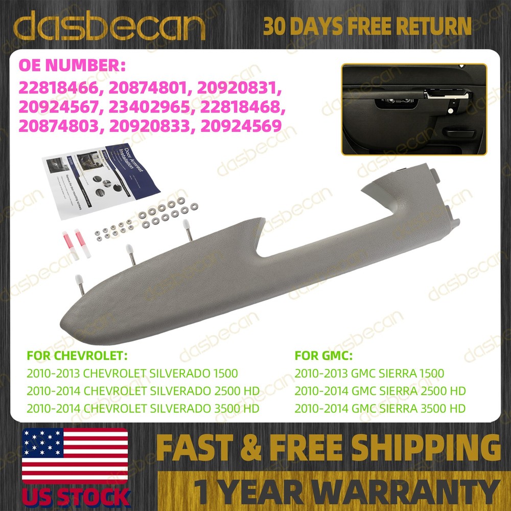 Front Left Armrest Repair Kit For Chevy Silverado GMC Sierra 1500 10-13 22818466