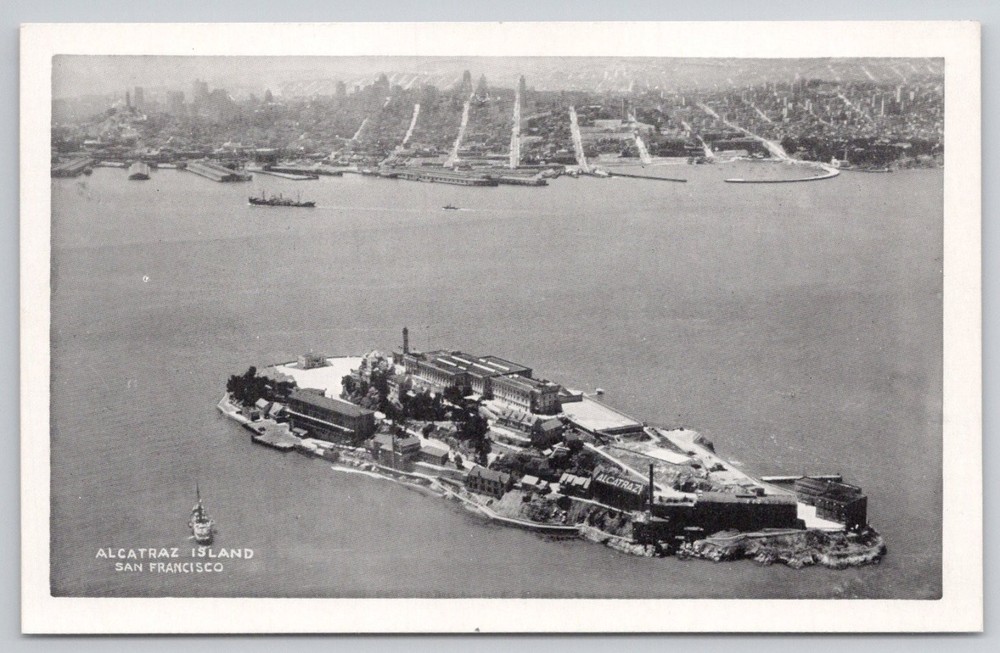 Alcatraz Island San Francisco CA Federal Prison Vintage Photo Postcard