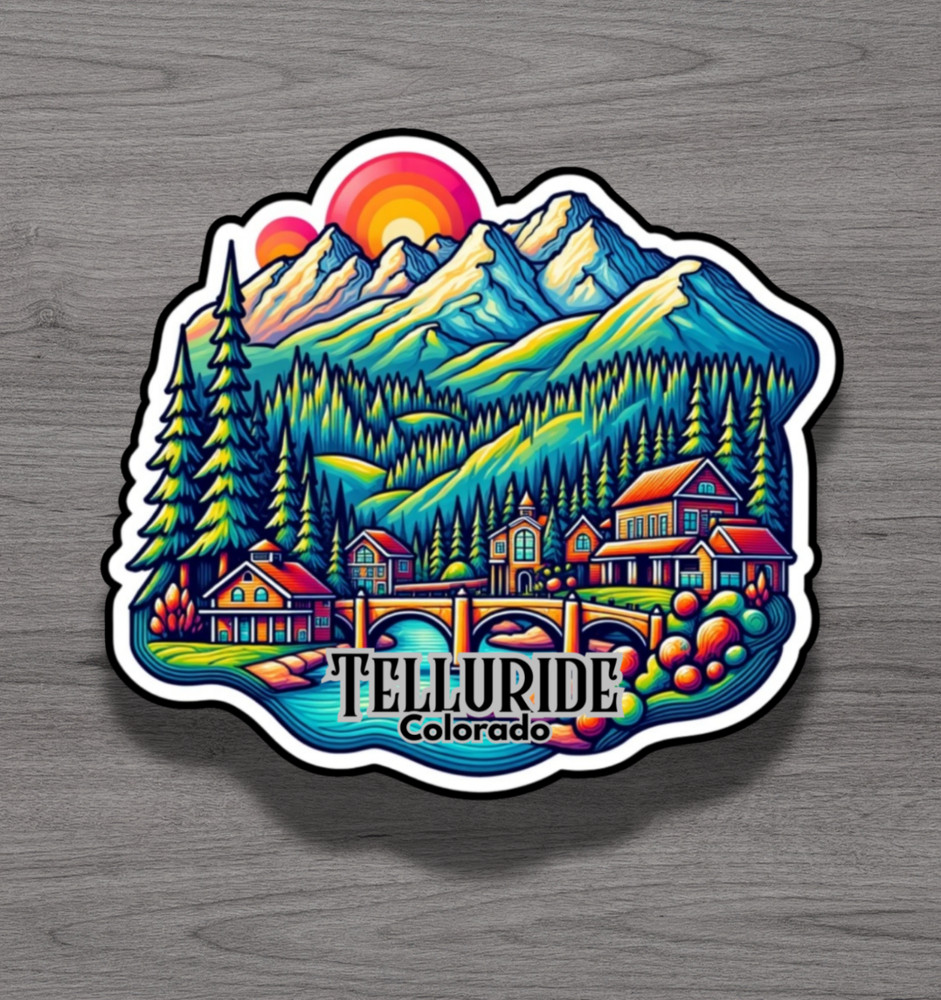 Telluride Colorado Fridge Magnet or Laptop Sticker