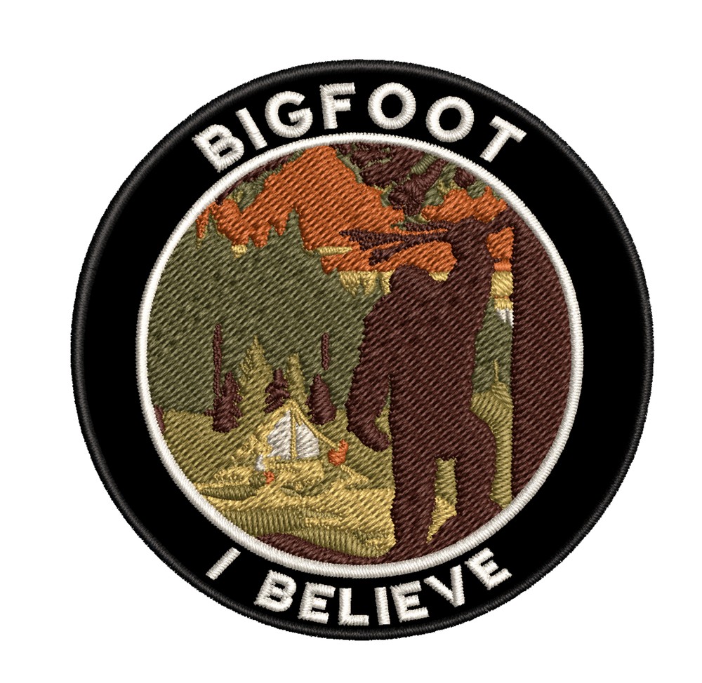 Bigfoot Patch Embroidered Iron-on Applique Sasquatch Myth Legend Folklore