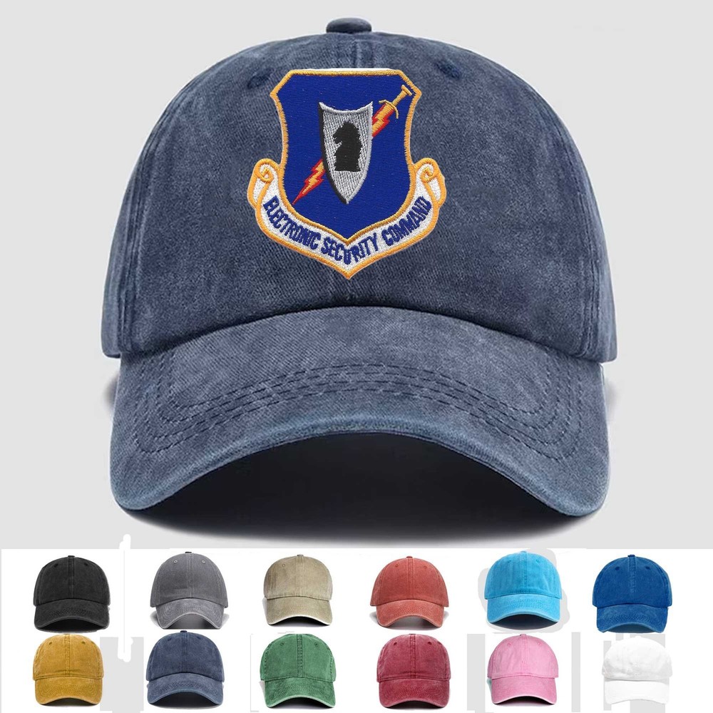 Custom Embroidered Hat Electronic Security Command, Veteran Cap, Trucker Hat