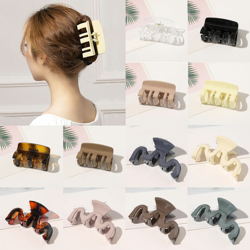 Elegant Geometric Acrylic Lady Wave Hair Claw for Women