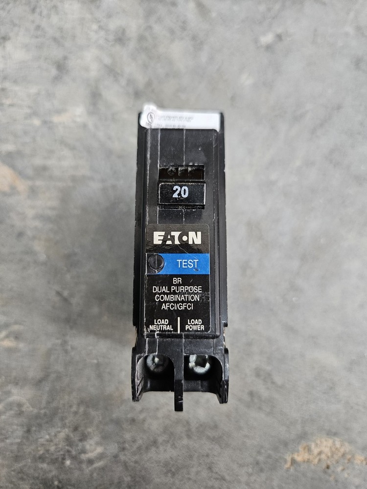 Eaton BRP120DF 120 20A 1-Pole Circuit Breaker Dual Function