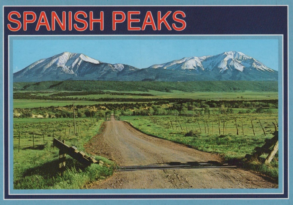 Spanish Peaks Near La Veta Colorado 4x6 Postcard
