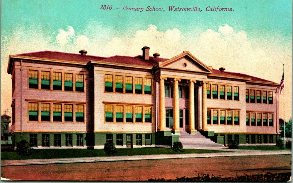Primary School Building Watsonville California CA UNP 1910s DB Postcard Unused