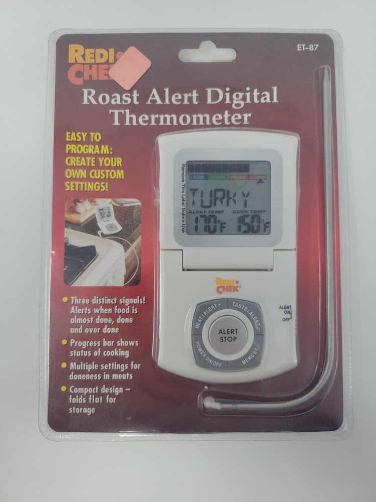 Redi Chek - Roast Alert Digital Thermometer - Cooking Thermometer - New In Box.
