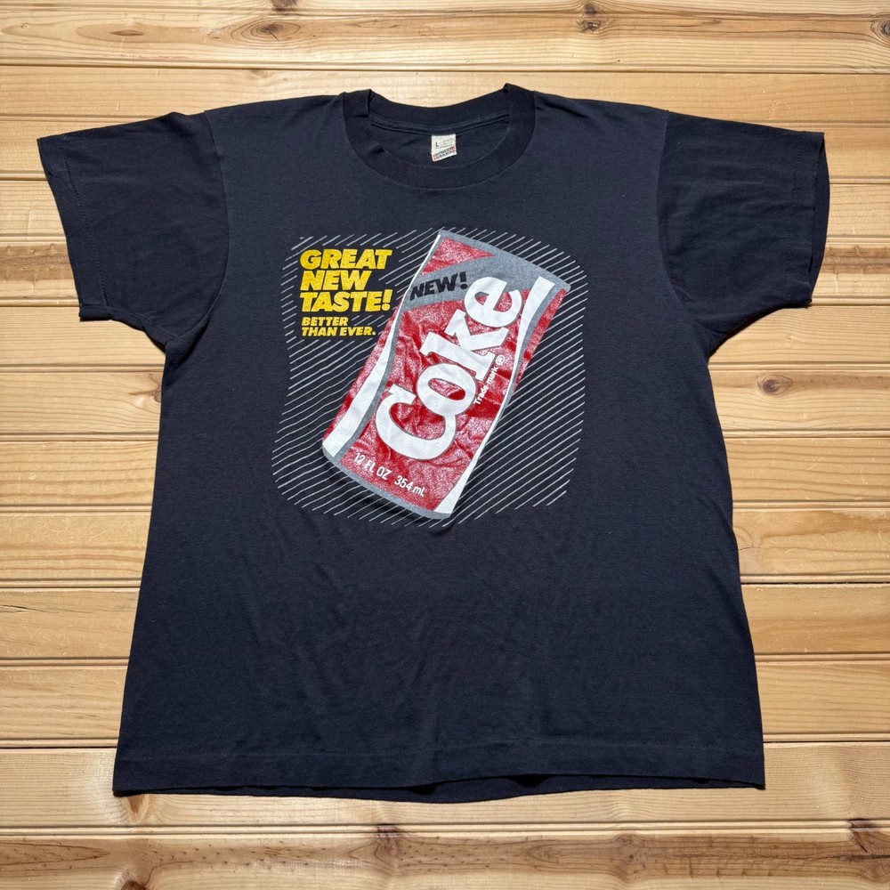 Vintage 1985 New Coke Great New Taste Better Than Ever Promo Shirt USA - Large
