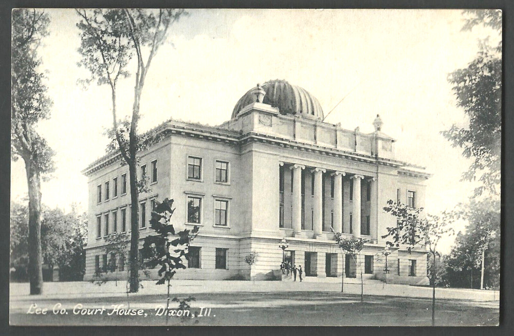 DIXON ILLINOIS Lee County Court House c. 1910 Rotograph Divided Back Postcard