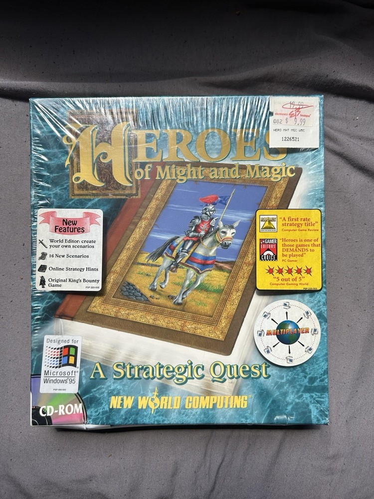 HEROES OF MIGHT AND MAGIC WIN 95 EDITION PC CD ROM BIG BOX BRAND NEW SEALED MINT