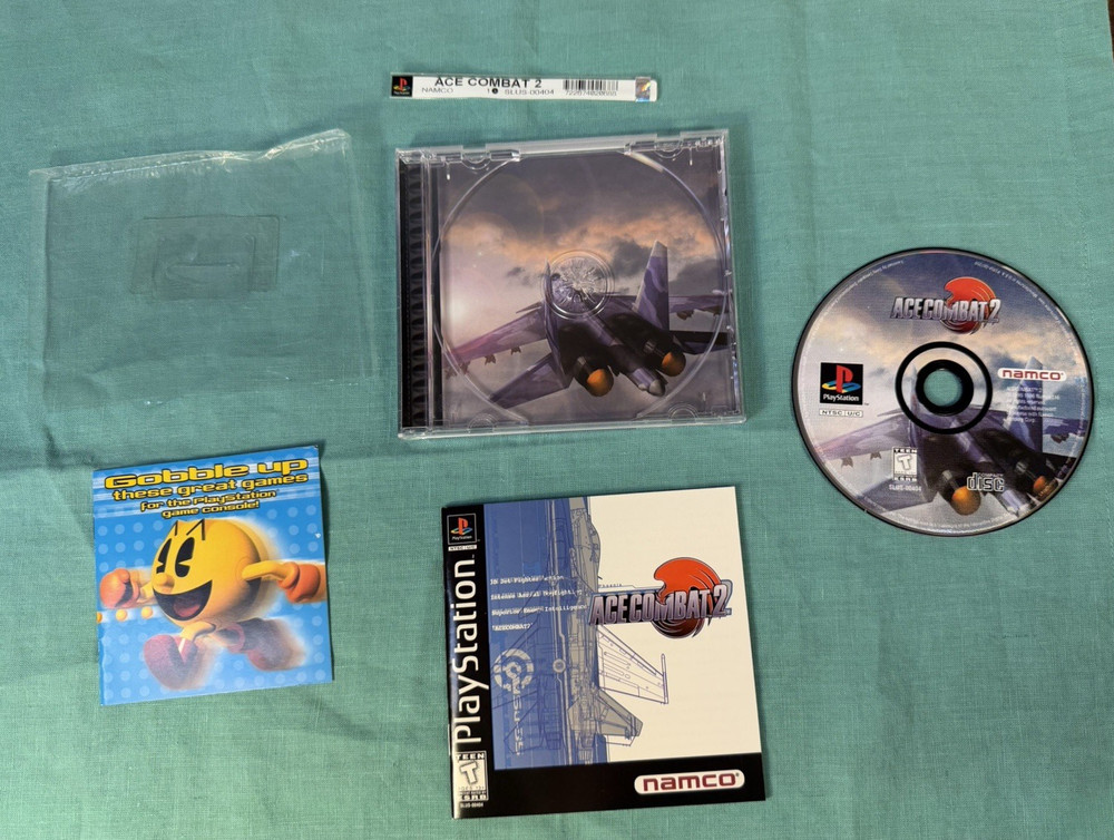 Ace Combat 2 PlayStation 1 PS1 Complete CIB w/ clean disc, manual, reg card-image