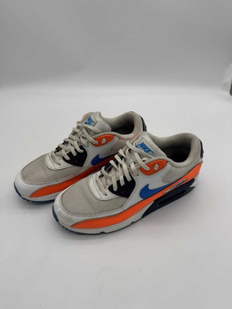 Nike Air Max 90 Essential Sneakers Men 9.5 AJ1285-104 Blue White Orange