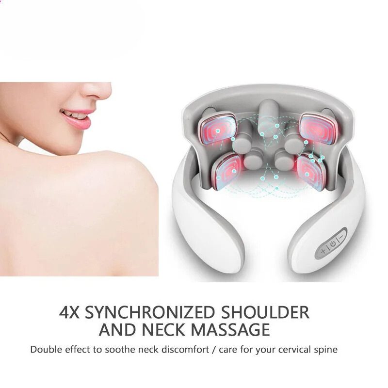 Smart Heating Neck Massager with Magnetic Pulse & Multi-User Charging