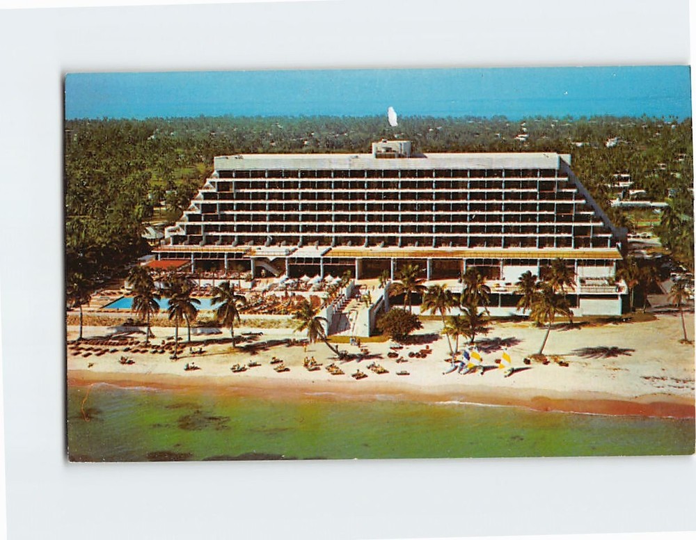 Postcard Aerial View Sonesta Beach Hotel Key Biscayne Florida