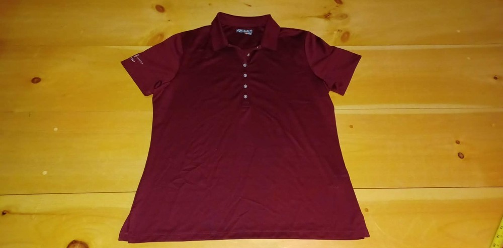 Women's Callaway Opti-Dri Shirt Size XL Burgundy Moisture Wicking Golf Polo