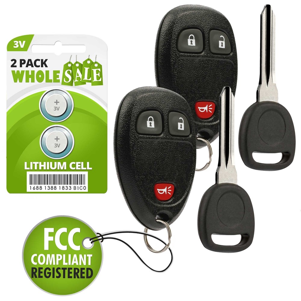 2006-2011 Chevrolet HHR Replacement Key Fob Set of 2