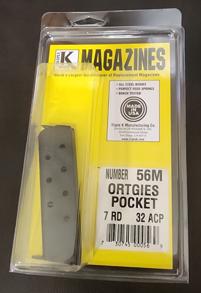 ORTGIES Pocket -   .32ACP 32 ACP - 7 RD PISTOL MAGAZINE - TRIPLE K 56M NEW