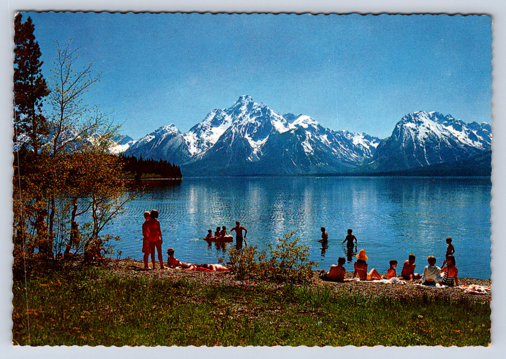 Vintage Postcard Grand Teton National Park Wyoming Colter Bay Village