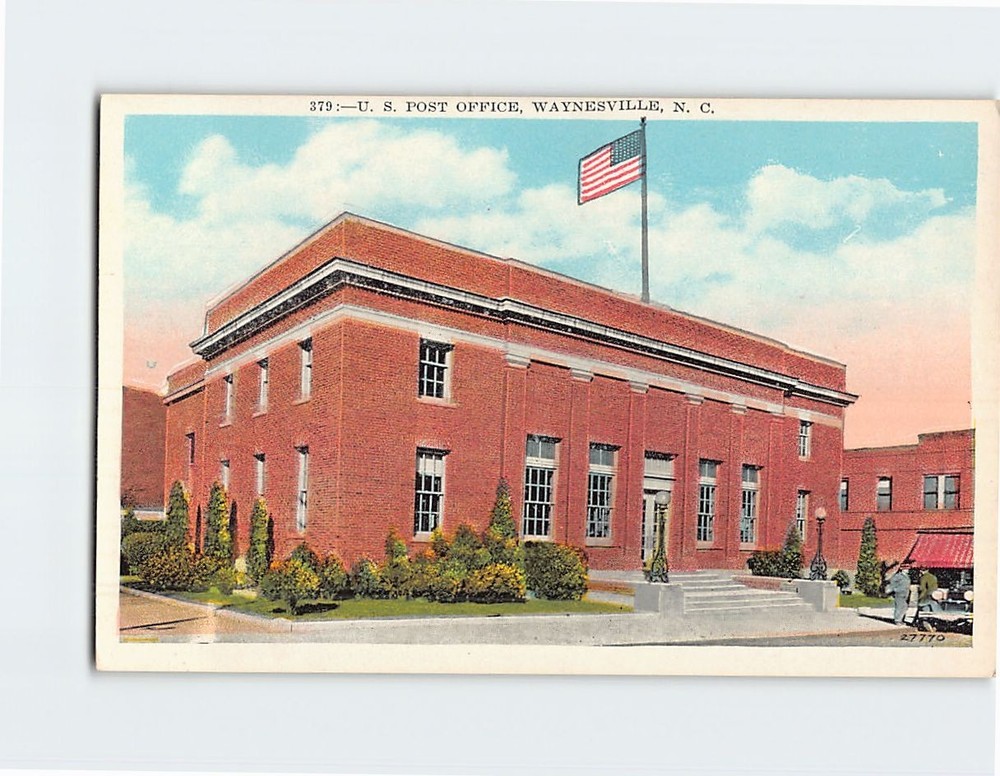 Postcard US Post Office Waynesville North Carolina USA