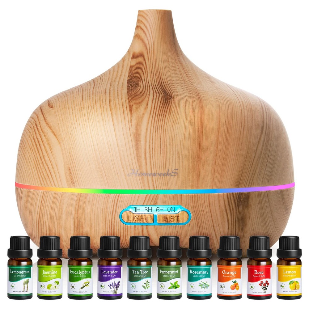550ml Ultrasonic Cool Mist Essential Oil Diffuser for Aromatherapy