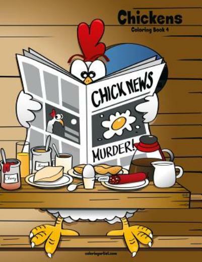 Chickens Coloring Book 4