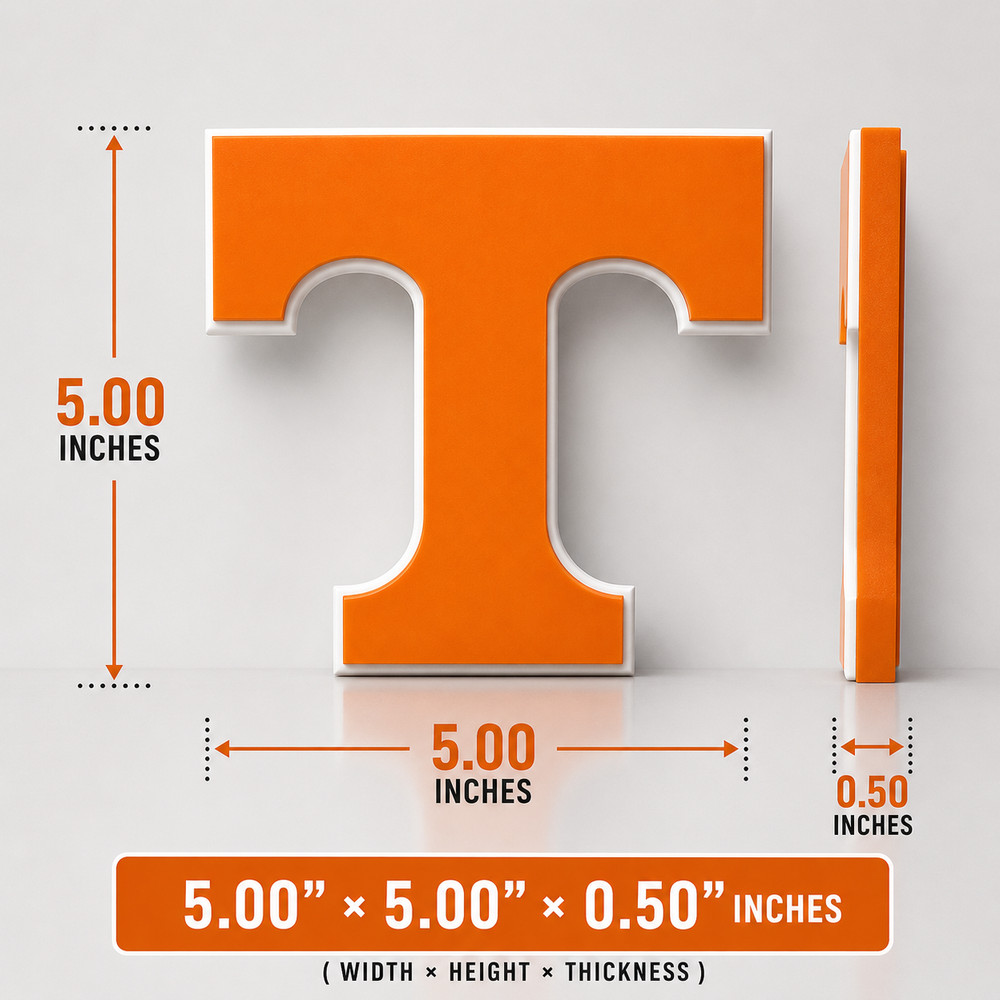 Tennessee Inspired 3D Printed Wall Decor Plaque Art Sign Orange Logo