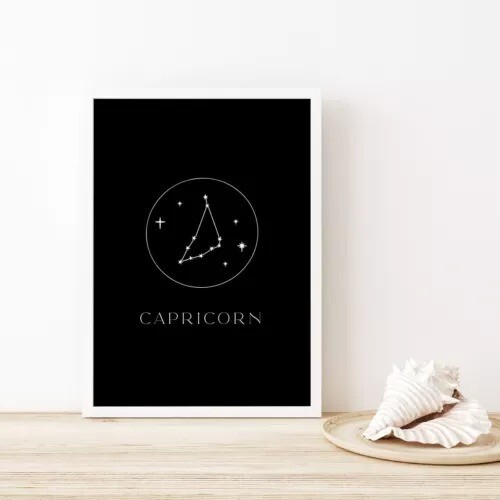 Zodiac Sign Capricorn Wall Art poster Choose your Size