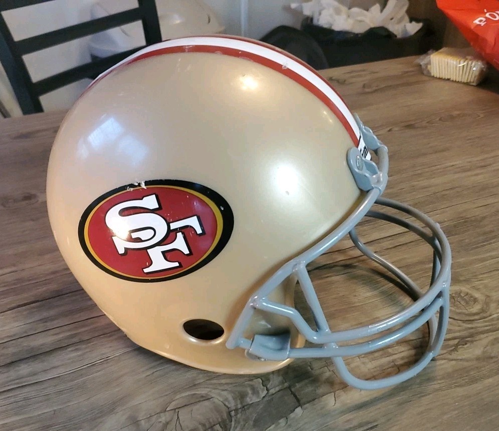 FRANKLIN Football Helmet San Francisco 49ers NFL MADE USA Memorabilia Gold
