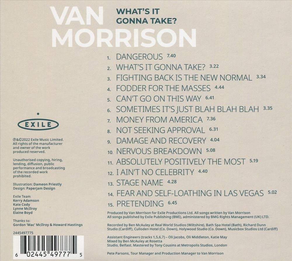 Van Morrison What's It Gonna Take? New Cd