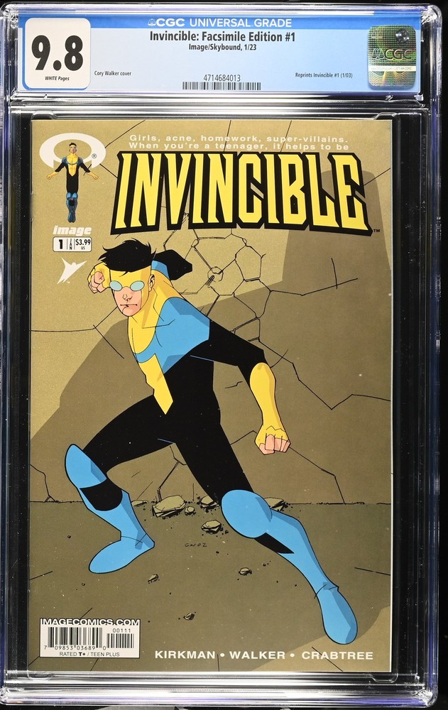 Invincible: Facsimile Edition 1 CGC 9.8  Reprints Invincible 1 (1/03)