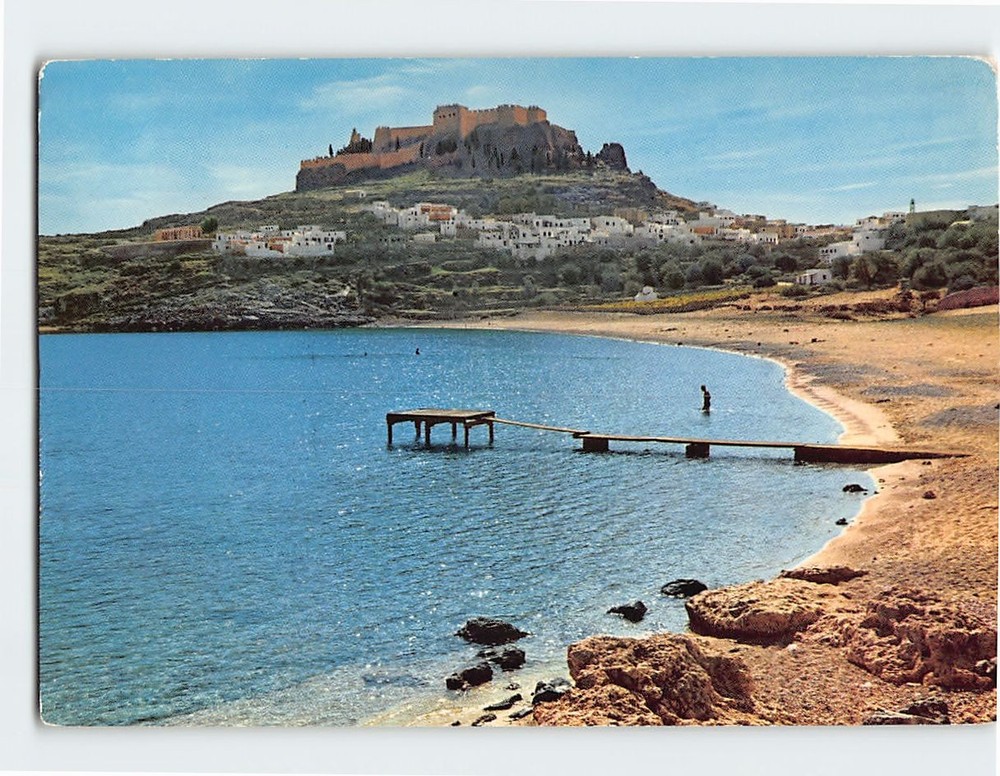 Postcard View of Lindos Greece
