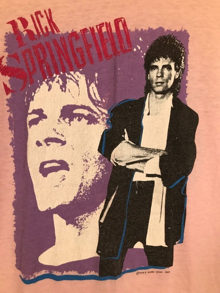 Rick Springfield 84  Light Pink Music Country Music All size Shirt
