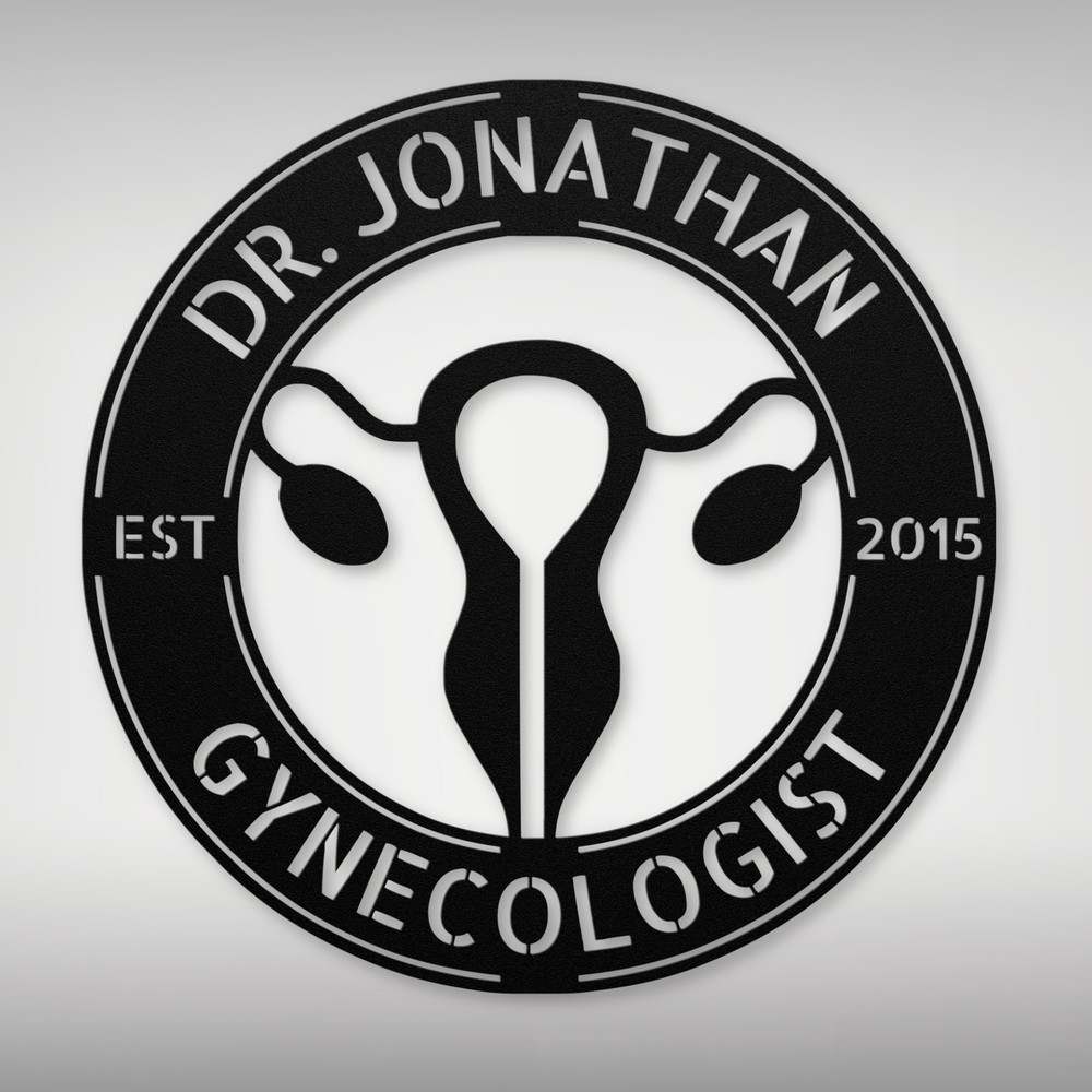 Custom Metal Gynecologist Logo Metal Art Sign Personalized Gynecology Wall Signs