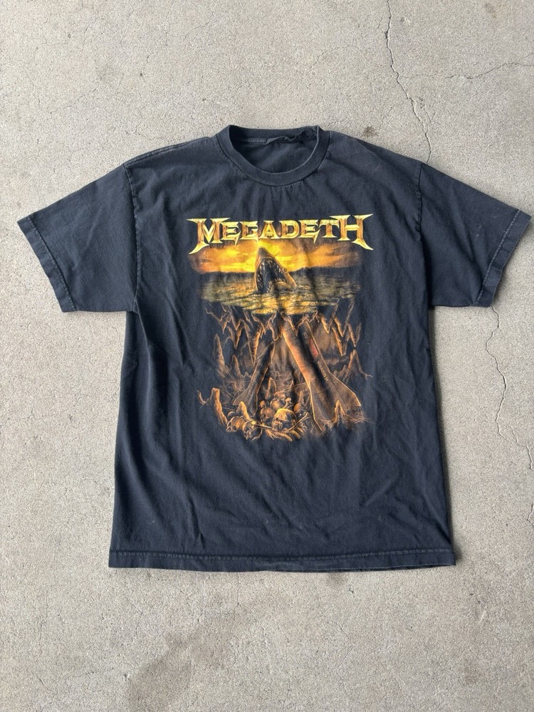 Megadeth Shirt Shark Nukes Metal Band Vintage Shirt Size L