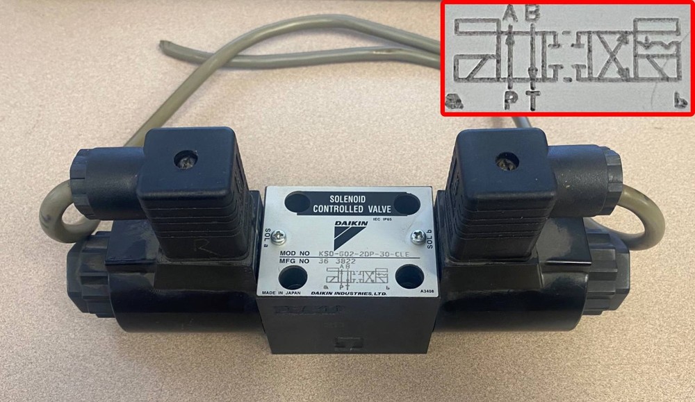 DAIKIN - Solenoid Controlled Valve (KS0-G02-2DP-30-CLE) - TESTED WORKING