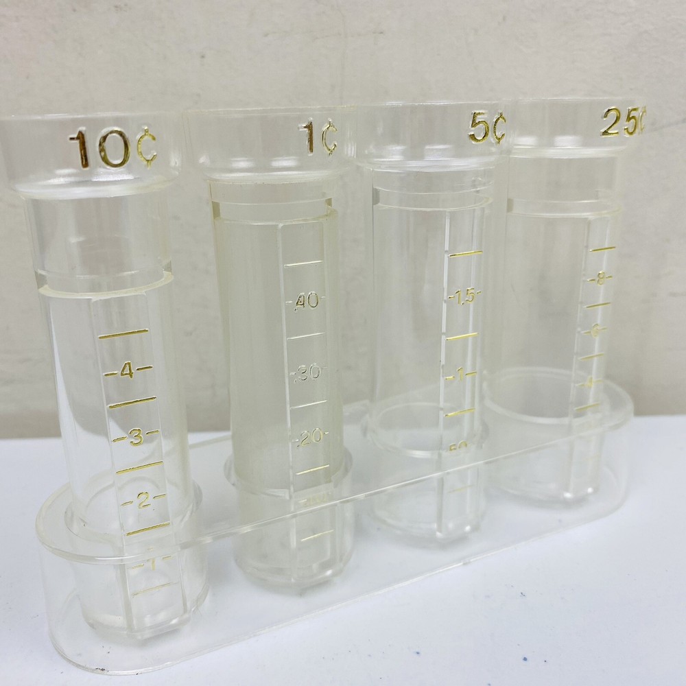 Coin Sorter Counter Clear Plastic Vintage