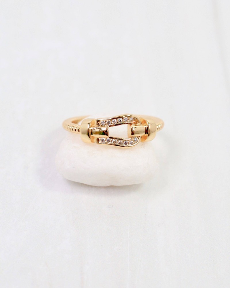 Caroline Hill WR Gold Bangor Buckle Ring