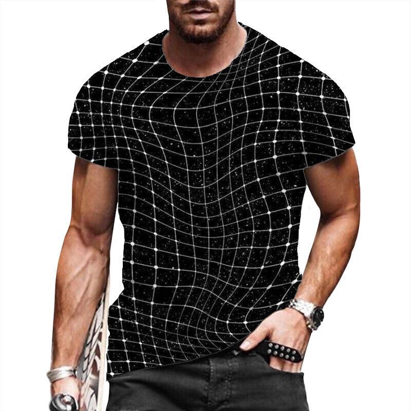T Shirt Men's Fashion Black Abstract Graphic T-Shirt Silky Soft Short Sleeve Tee-image
